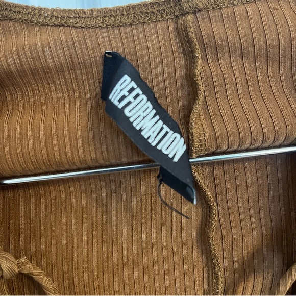 Reformation Bodysuit with Lace-Up Detail - Picture 2 of 3